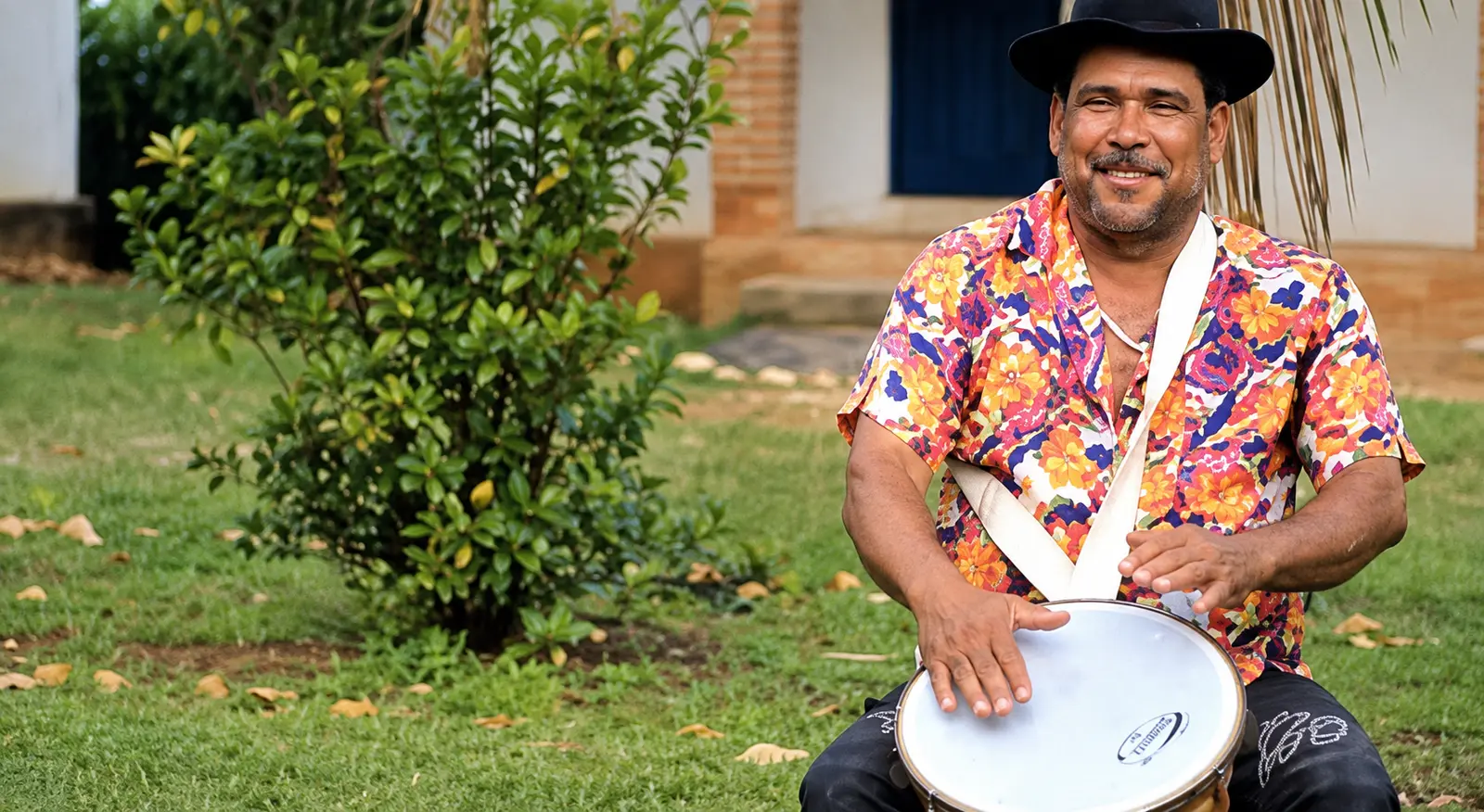 Músico com pandeiro